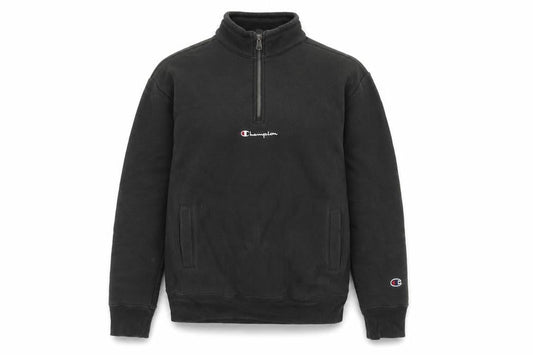 Champion Men's Black XS 1/4 Zip Sweatshirt Logo