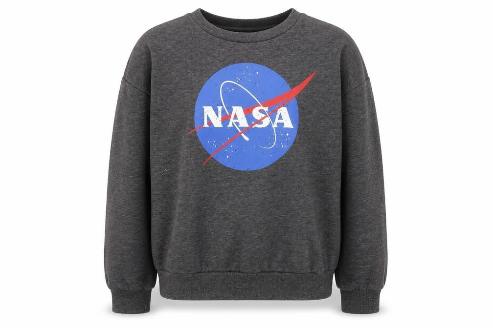 NASA Unisex Kids Grey Pullover Sweatshirt XS