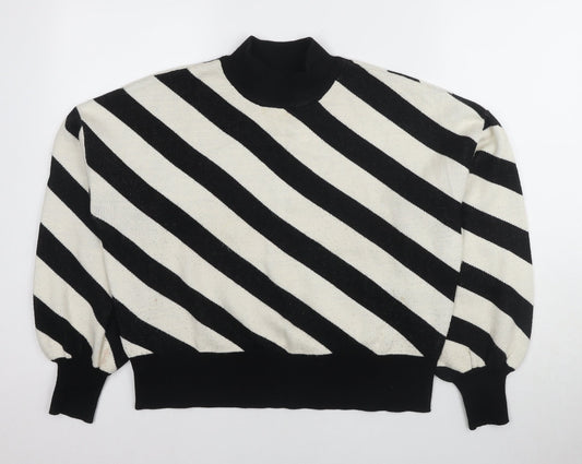 Vero Moda Women's Black Mock Neck Pullover Jumper M