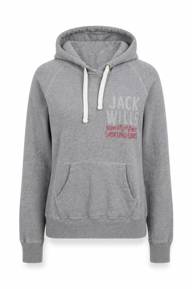 Jack Wills Women's Grey Pullover Hoodie, Size 10