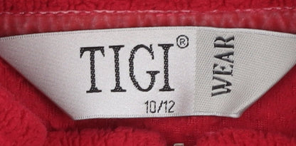 TIGI Women's Red Fleece Jacket Size 10
