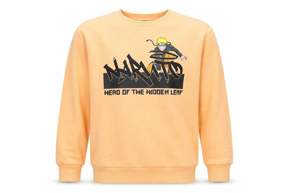 Naruto Boys Orange Graphic Pullover Sweatshirt 11-12 Years