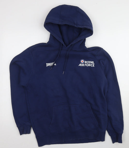 Lonsdale Men's Blue Pullover Hoodie S