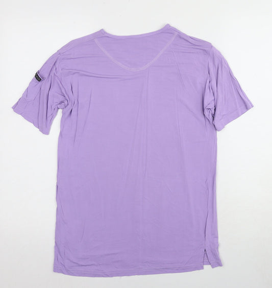 Kurt Muller Unisex Purple T-Shirt, Size S, V-Neck Jersey