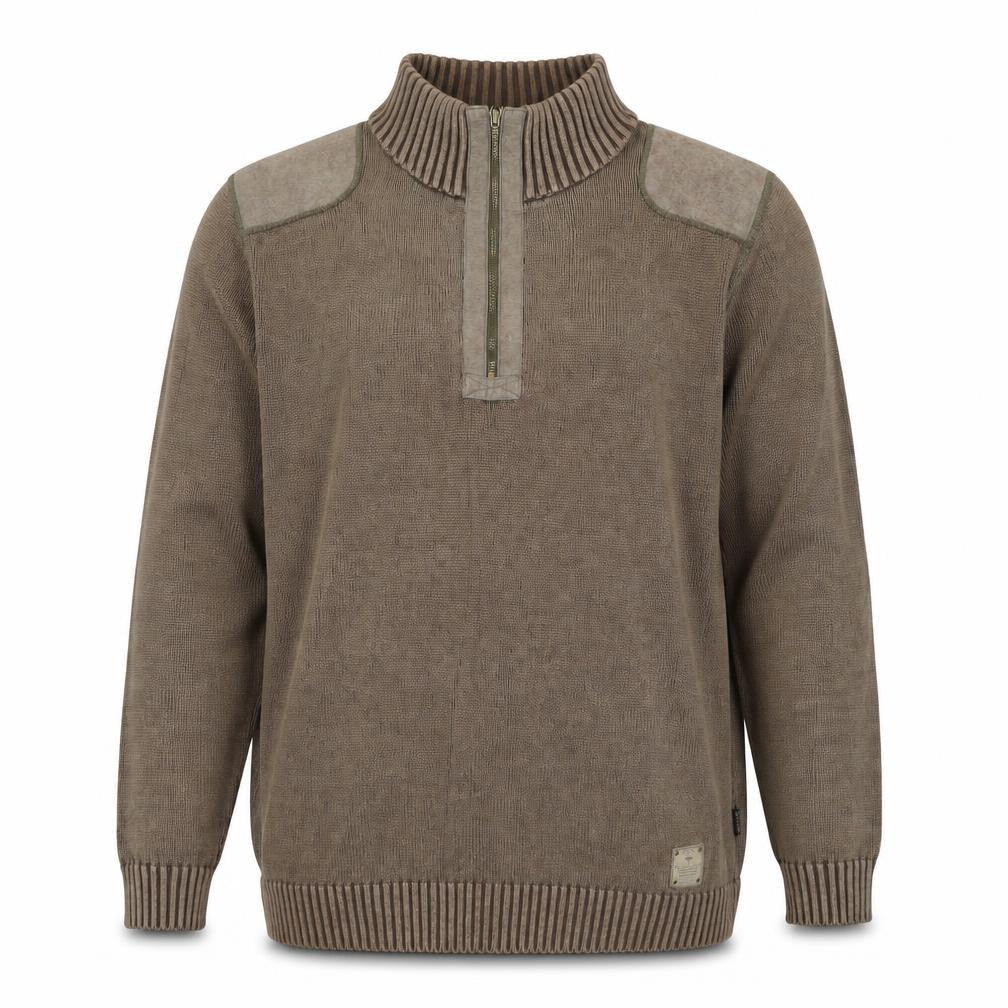 French Connection Men's Brown Pullover L 1/2 Zip