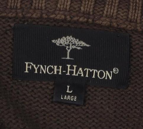 French Connection Men's Brown Pullover L 1/2 Zip