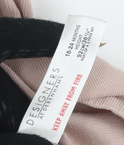 Close-up detail of Debenhams girls’ pink a-line cotton dress 18-24 months