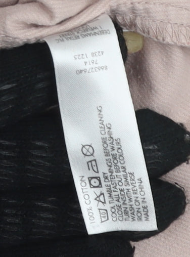 Brand and care label for Debenhams girls’ pink a-line cotton dress 18-24 months