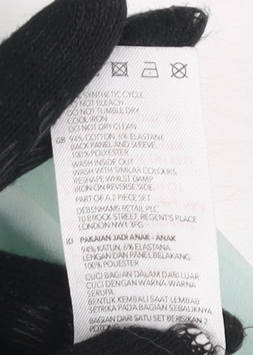 Brand and care label for Baker by Ted Baker girls’ green tunic blouse 12-13y, ruffle sleeves