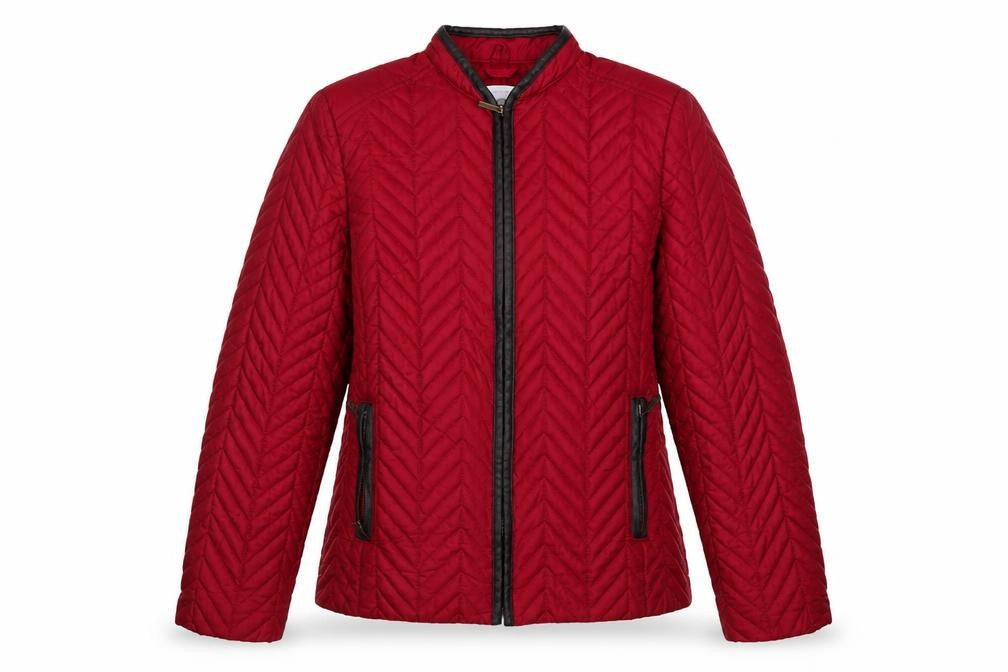 Charter Club Women's Red Quilted Jacket M Casual