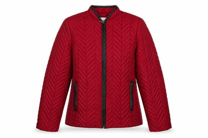 Charter Club Women's Red Quilted Jacket M Casual