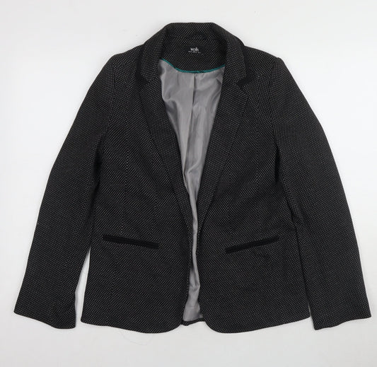 Wallis Women's Black Geometric Blazer, Size 10, Business Casual