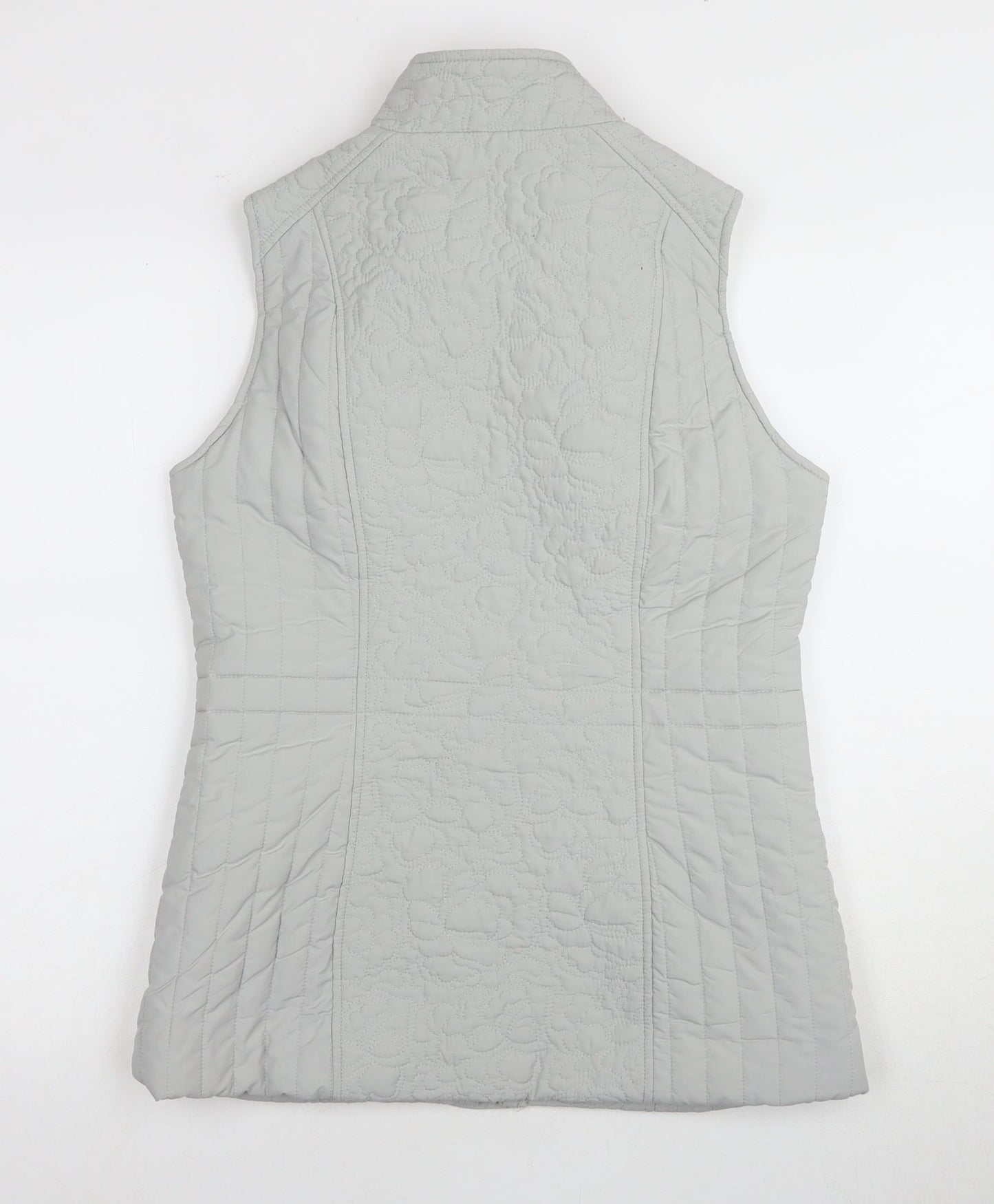 BHS Women's Grey Quilted Waistcoat Size 10