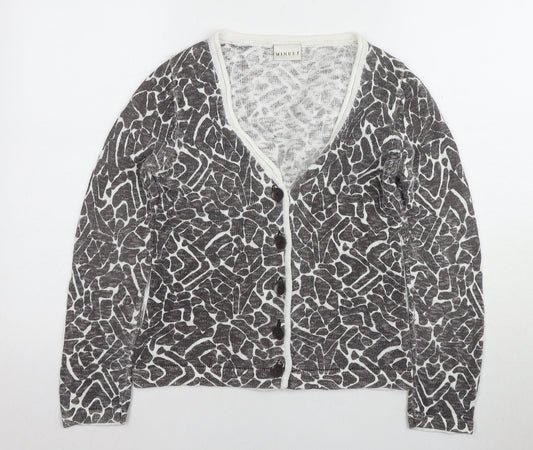 Minuet Women's Grey Cardigan, Size 8, V-Neck, Button Accents