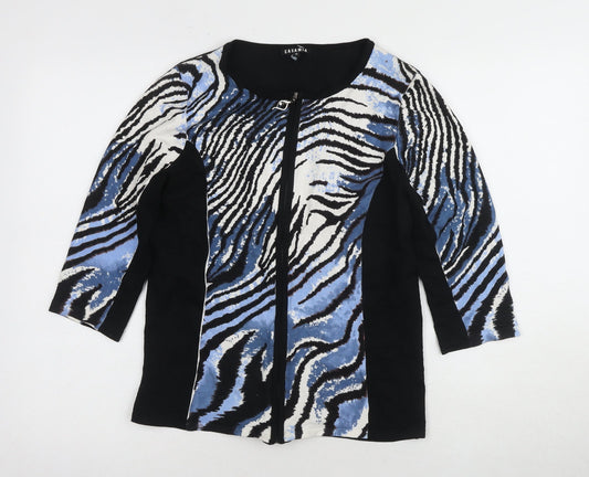 Casamia Women's Black Multicoloured Animal Print Top S
