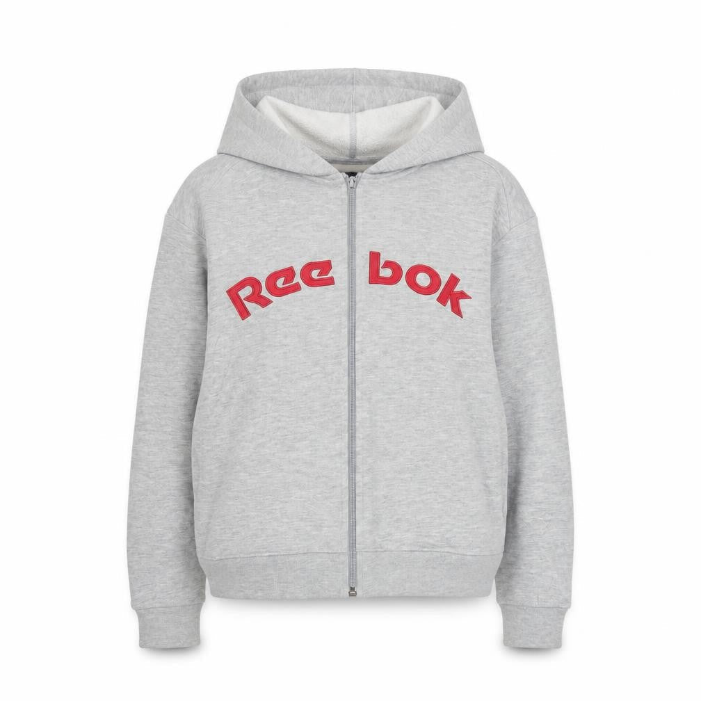 Reebok Women's Grey Hooded Zip Jacket Size 12