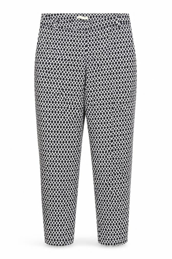 H&M Women’s Geometric Trousers, Size 10, Black/White
