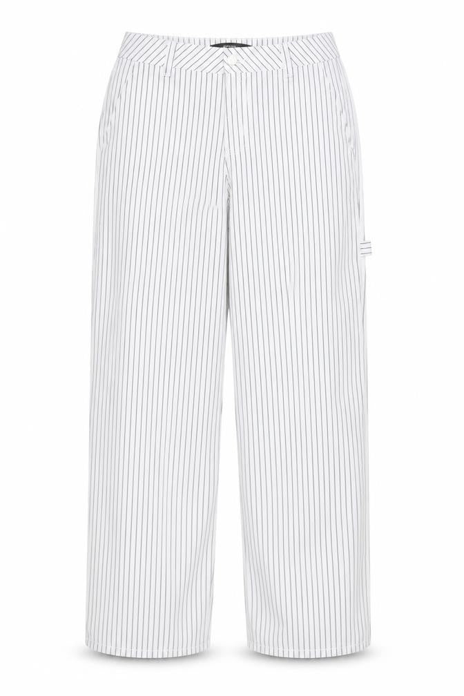 Vero Moda Women's White Striped Trousers, Size M