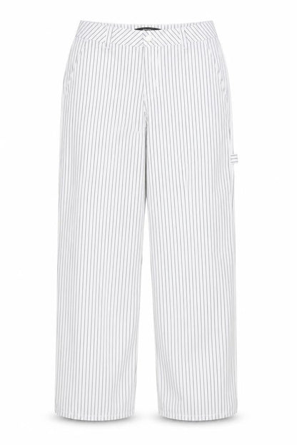 Vero Moda Women's White Striped Trousers, Size M