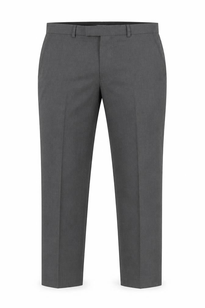 Marks & Spencer Men's Grey Dress Pants, L, Straight