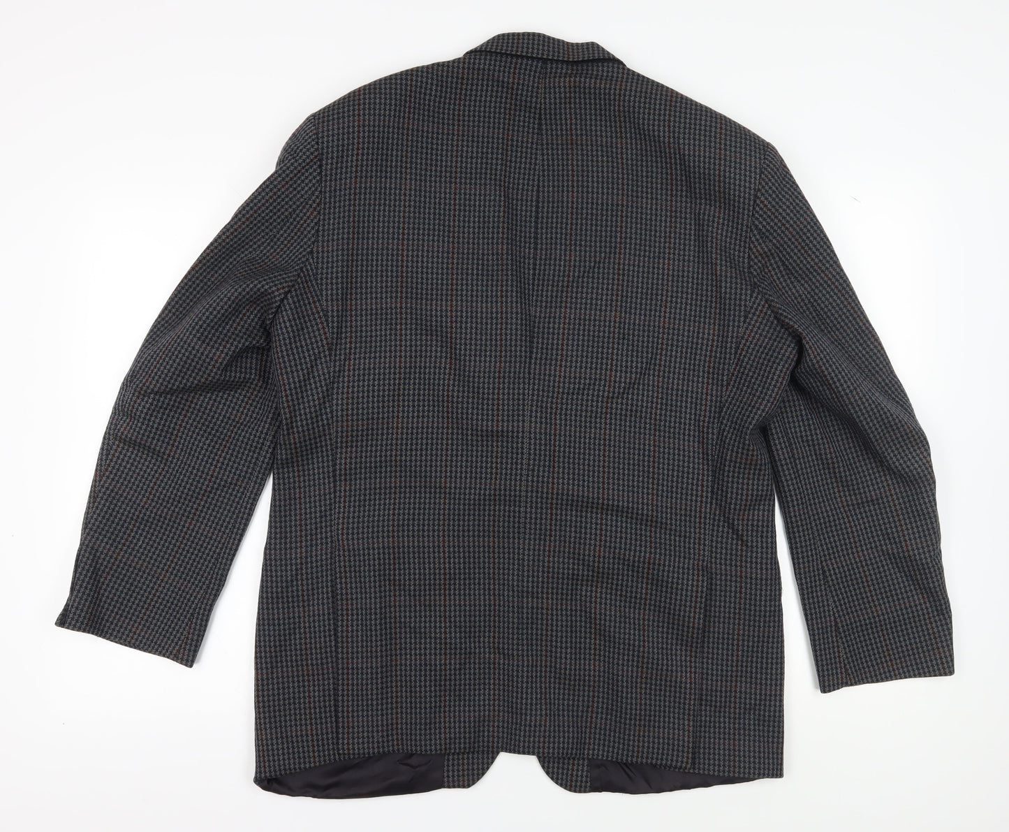 St Michael Men's Blue Check Blazer Jacket, Size 42R, Wool