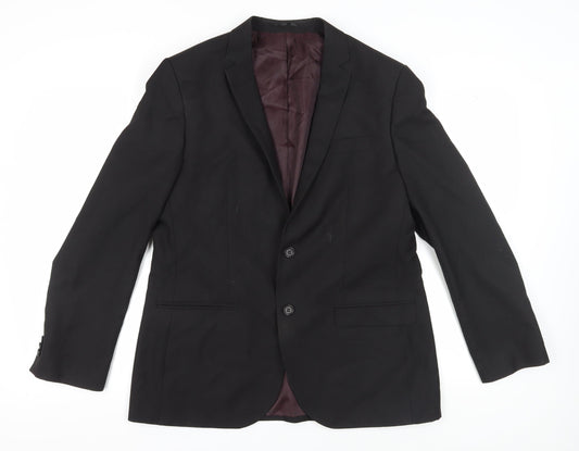 River Island Men's Black Blazer Size 44R