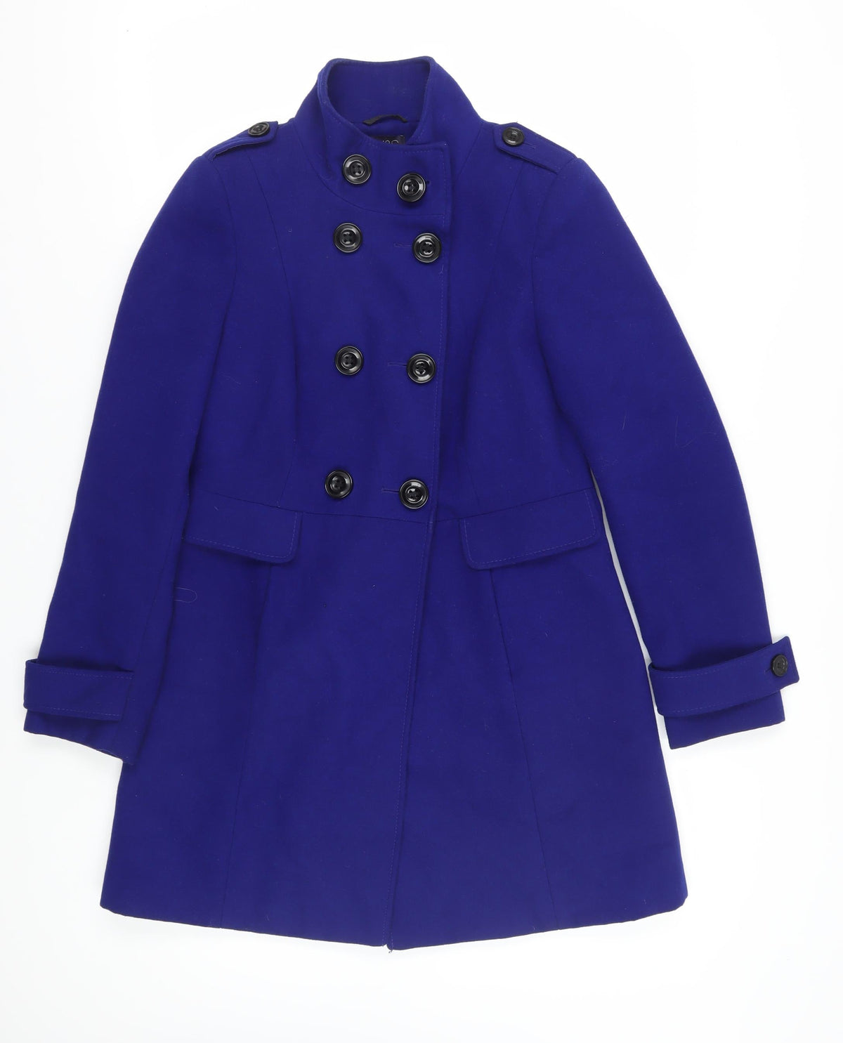 Marks & Spencer Women's Blue Pea Coat Size 8 - Stylish