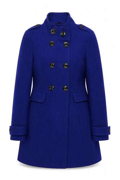 Marks & Spencer Women's Blue Pea Coat Size 8 - Stylish