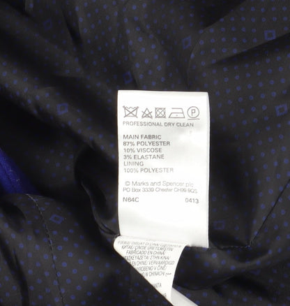 Marks & Spencer Women's Blue Pea Coat Size 8 - Stylish