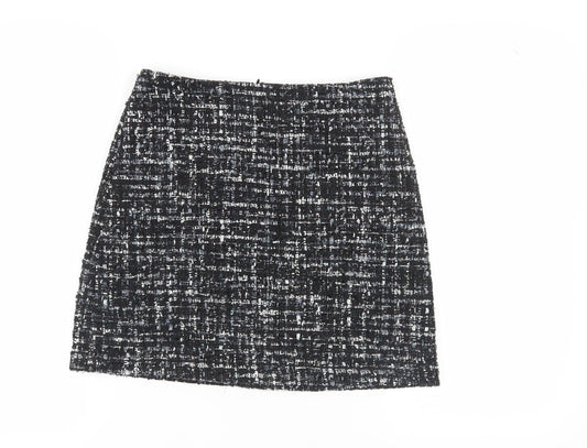 Warehouse Women Black Tweed Pencil Skirt Size 10