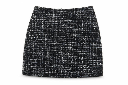 Warehouse Women Black Tweed Pencil Skirt Size 10