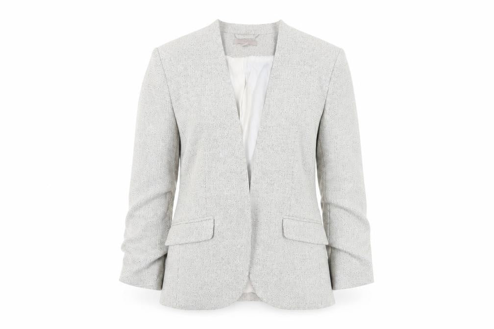 H&M Grey Womens Blazer, Size 8, Regular Fit
