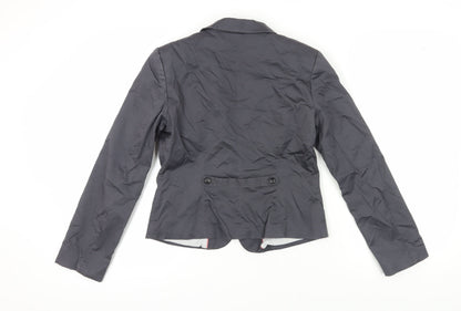 H&M Women's Black Suit Jacket, Size 12, Elegant Style