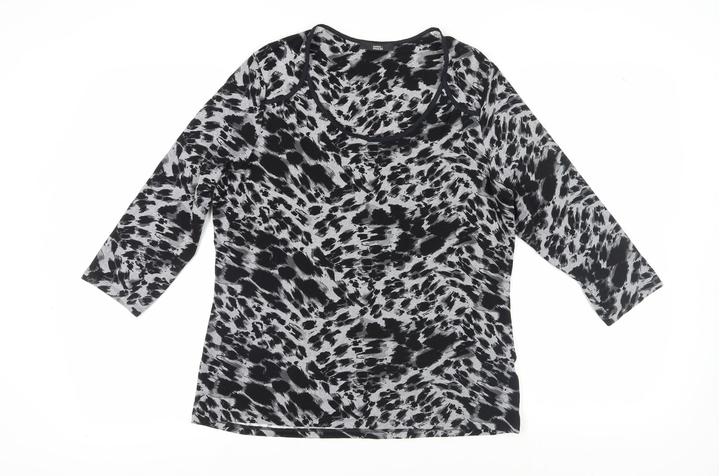 Marks and Spencer Women's Grey Animal Print Blouse