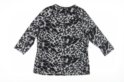 Marks & Spencer Women's Grey Animal Print Blouse