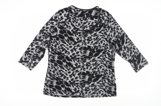 Marks and Spencer Women's Grey Animal Print Blouse