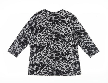 Marks & Spencer Women's Grey Animal Print Blouse