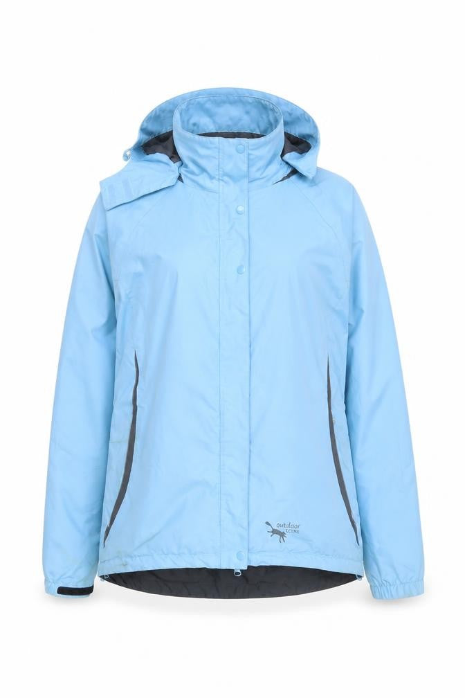 Outdoor Scene Women's Blue Rain Coat Size 10-12