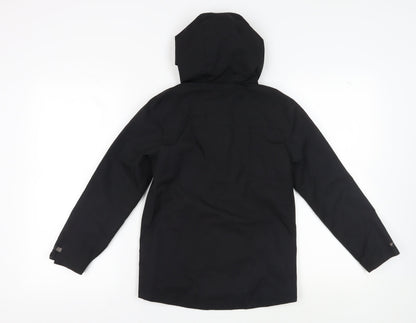 Back view of Urban Outlaws boys’ black hooded jacket 9-10y