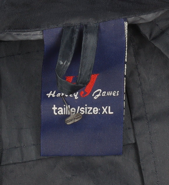 Harley James Men's Blue XL Waterproof Rain Coat
