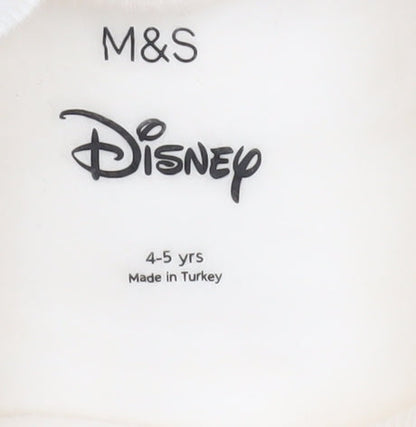 Close-up detail of Marks & Spencer girls’' ivory stitch pullover, 4-5 years
