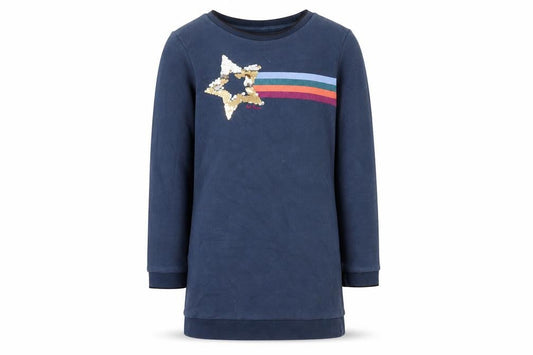 FatFace Girls Blue Star Sequin Jumper 8-9 Years
