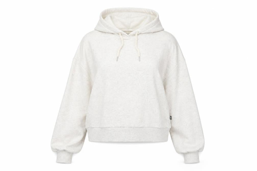 Puma Women's Ivory Pullover Hoodie, Size M, Casual Style