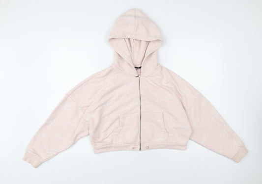 The Couture Club Women's Pink XS Full Zip Hoodie