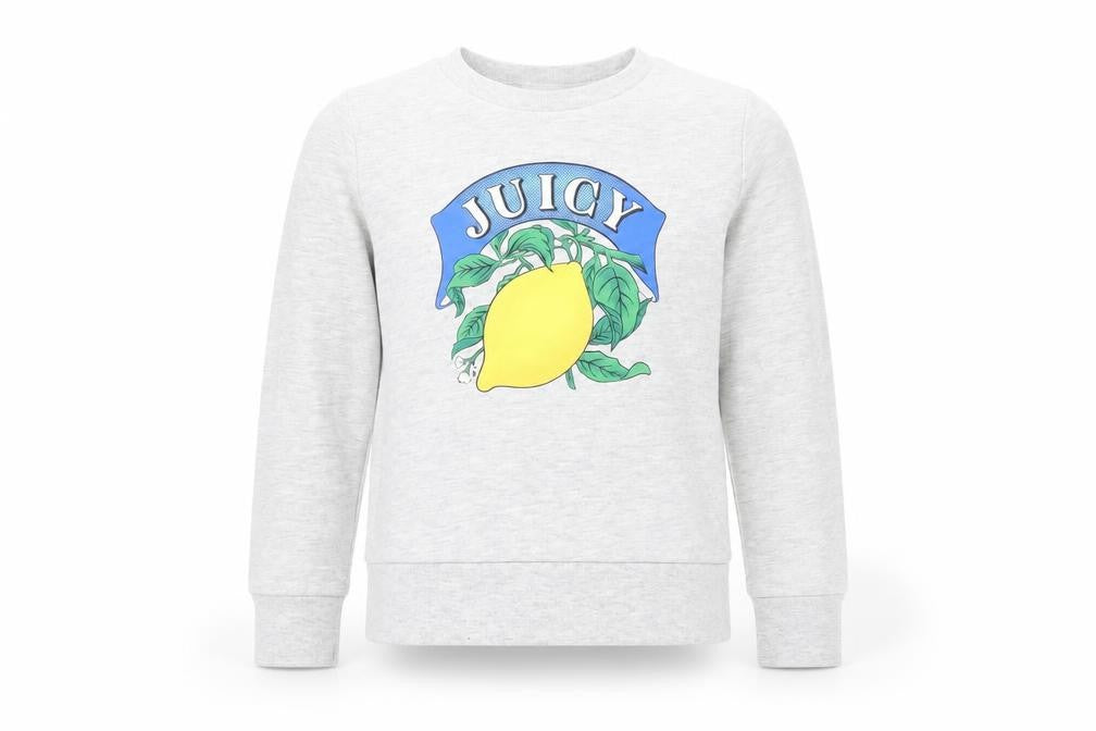 Juicy Couture Girls Grey Pullover Top, 7-8 Years, Graphic Logo