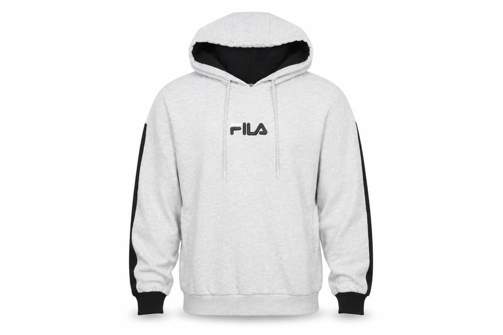 FILA Men's Grey Pullover Hoodie Size S