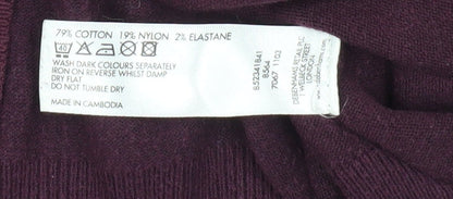Brand and care label for Red Herring Women's Purple Button-Up, size 12, Top