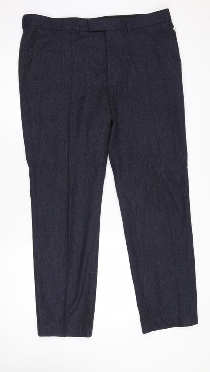 Marks & Spencer Men's Black Dress Pants Lined Wool
