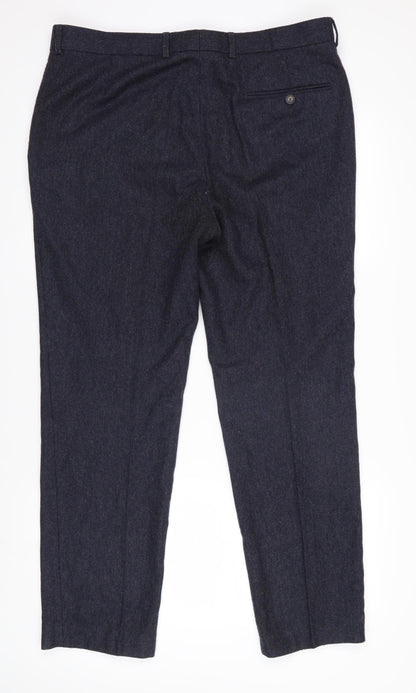 Marks & Spencer Men's Black Dress Pants Lined Wool