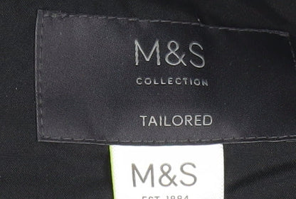 Marks & Spencer Men's Black Dress Pants Lined Wool
